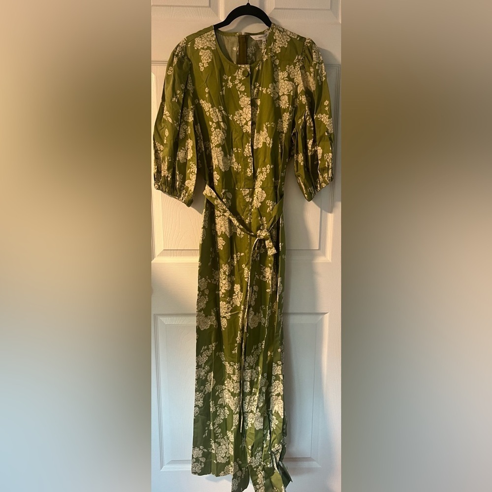 Women's Rebecca Taylor Green Floral Jumpsuit